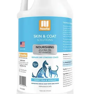 Nootie Whitening Jojoba Oil Shampoo for Dry Coats - Soap-Free Formula with Jojoba Oil & 16:1 Dilution Rate - 12 Months Shelf Life