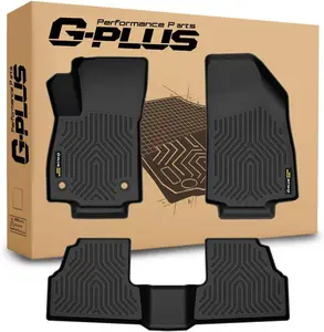 G-PLUS TPE Floor Mats Fit Buick Encore 2013-2022 / Chevy Trax 2014-2022 1st & 2nd Row Truck Accessories Cargo Liners All Weather Protection 3PCs Black Alfombras para Carro