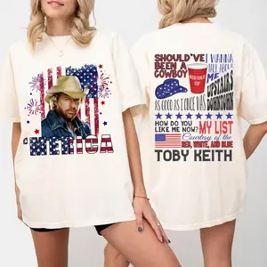 Toby Keith America Tshirt/Sweatshirt/Hoodie, Vintage Patriotic Country Music Hoodie, Classic USA Flag T-Shirt for Men and Women
