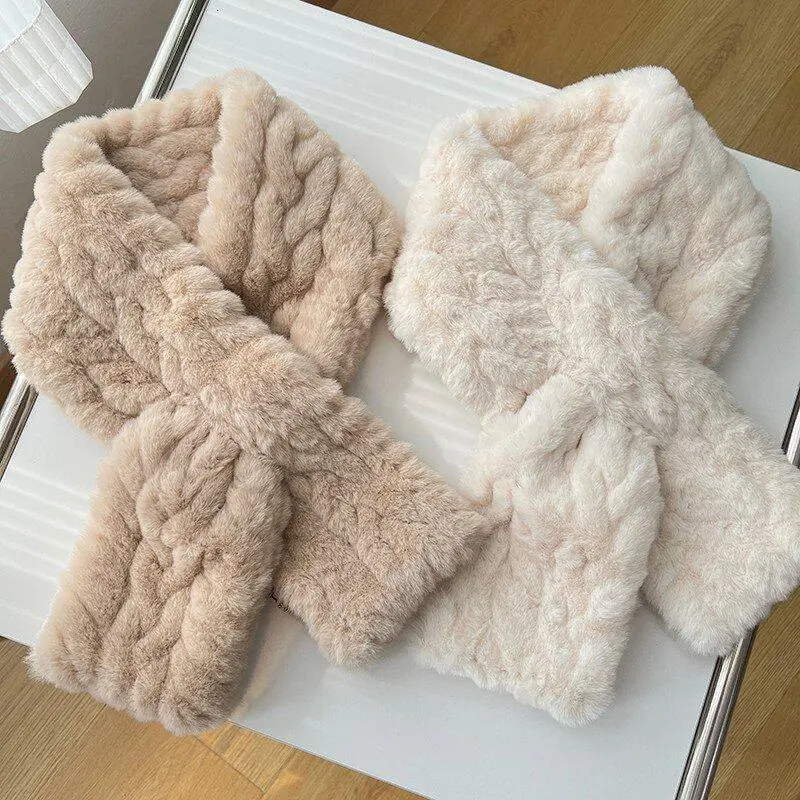 Women's Soft Polyester Knit Scarf, Plain Warm Winter Shawl, Lightweight Casual Accessory for Daily Wear, Polyester Clothing, One Size