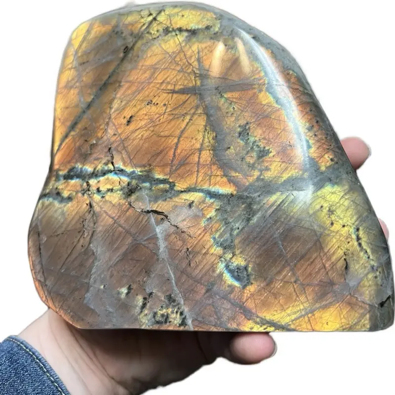 High Flash Labradorite - Purple, Blue, Orange, Sunset Intention-Powered Natural rock shop crystal home