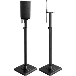 Perlegear PGSS12 Speaker Stands (Pair), Adjustable Height from 33 to 42 Inches, Suitable for Small Bookshelf and Satellite Speakers, Includes Cable Management, Supports up to 13.2 lbs.