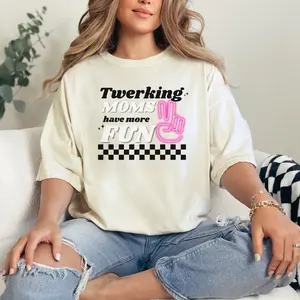 Twerking moms have more fun relaxed fit Comfort Colors t-shirt  Casual Top Relaxed Fit Tee Tshirt Crewneck Shortsleeve