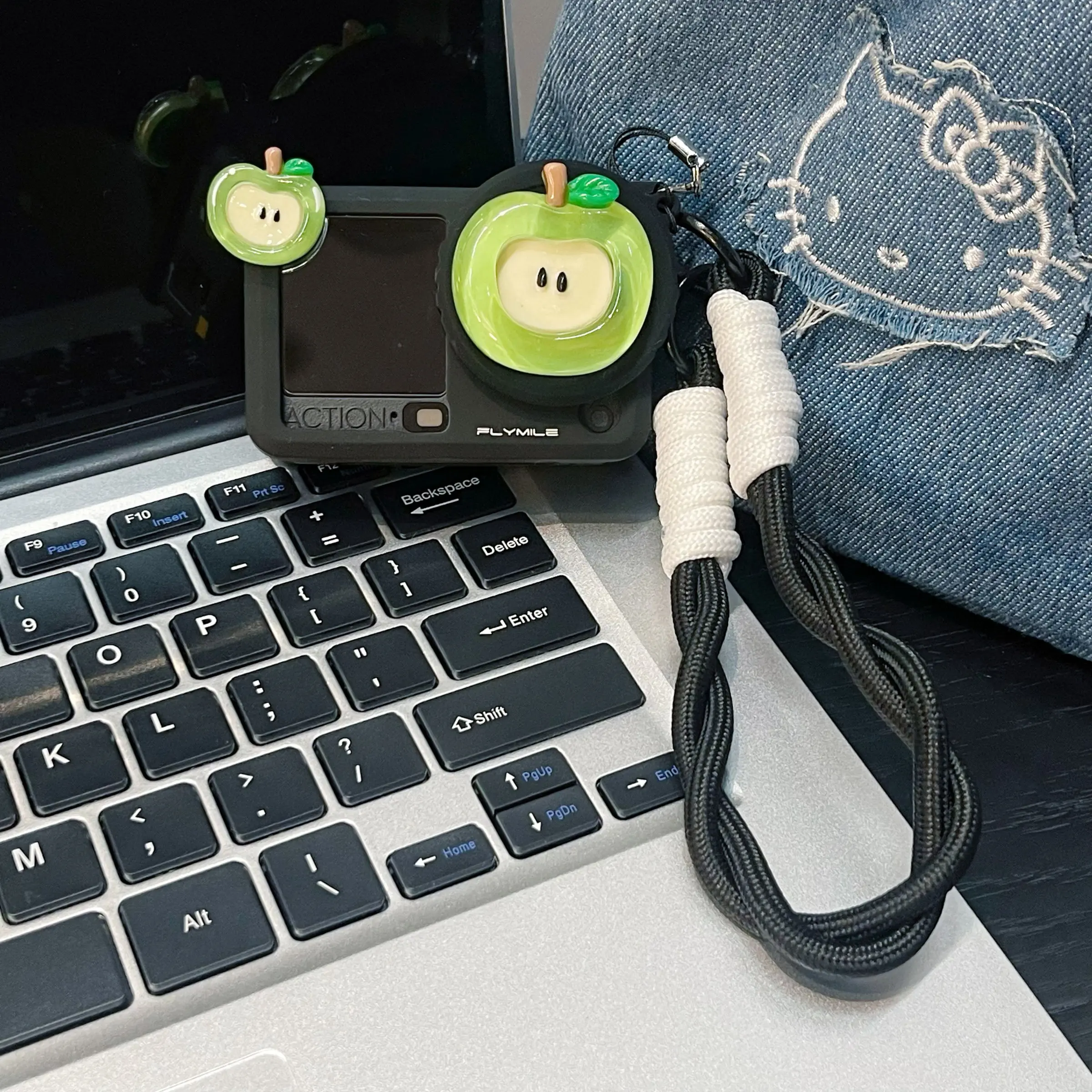 Luxury Cute Cartoon Durable Handy Silicone Camera Case with Protection, Short Rope Version, Handmade DIY Storage Bag, Tripod Holder, Accessories Compatible with Dji Pocket3 Action 3/4/5pro/6