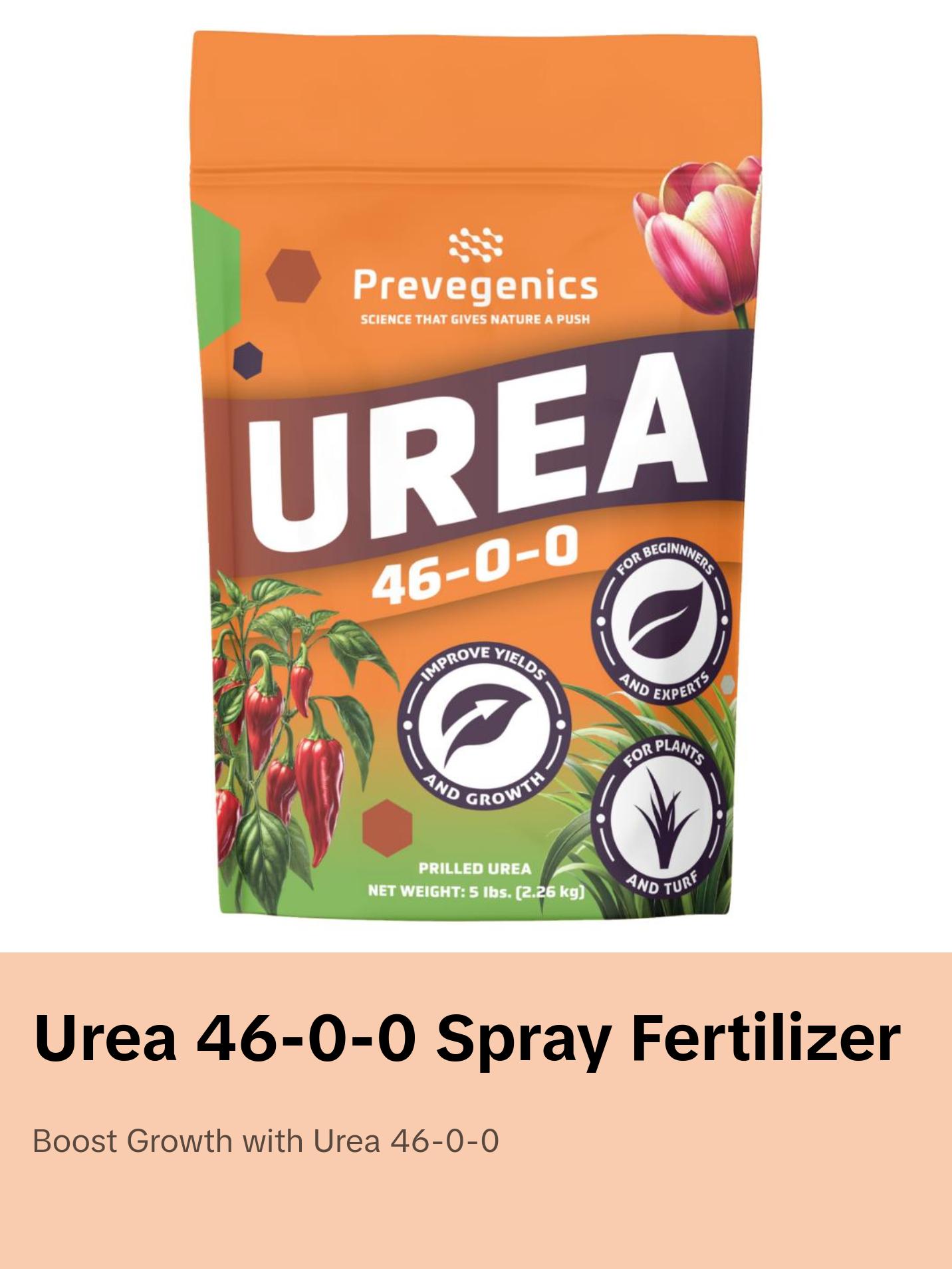 Urea 46-0-0 | Urea Fertilizer | Spray Grade Fertilizer | Use on Trees, Shrubs, Vegetables, Flowering Plants, and Turf