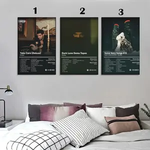 Set of 3 Dr@ke Music Album Decor Decoration Premium Wall Art Poster Unframed HD Print Home Office Decor Unique Trendy Gift