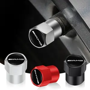 Car Tire Valve Caps for Mercedes-Benz AMG a B R G Series Amg Gl Glk Gla Glc Gle Cla W204 W251 W17, Tyre Caps, Aluminum Alloy Material