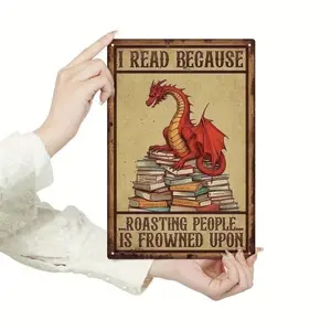 Aluminum Viking Dragon Wall Art 3D Vintage Retro Decor for Home Office Library Aluminum Metal Wall Decor with Fiery Design