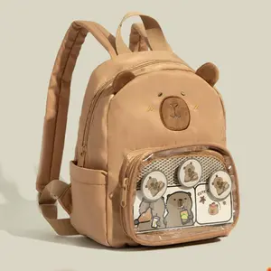 Capybara Backpack Mochila Capybara Cute Kawaii Kapibara Daypack Funny Going Out Cartoon Laptop Travel Casual Bag