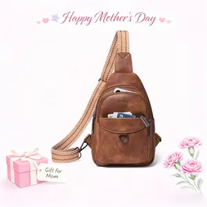 LATMAP Versatile Crossbody Bags for Women Men, Faux Leather Sling Purse Shoulder Bag with Adjustable Strap, Cute Shoulder Purse for Travel Essentials Work Daily Use, A Great Mother's Day Gift