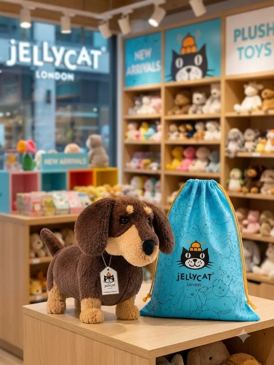 Jellycat Otto Sausage Dog Stuffed Animal | Official Authentic | Ready to Ship from US | Free Jellycat Bag