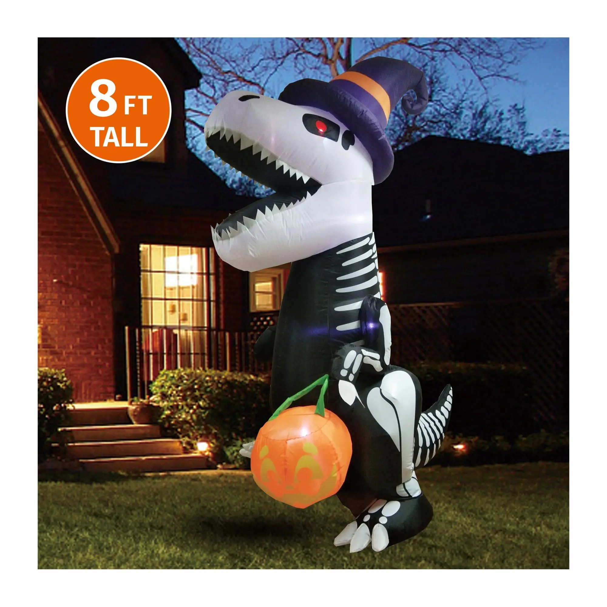 Joiedomi 8 Ft Inflatable Skeleton Dinosaur - TikTok Shop