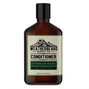Weatherbeard Supply Co. Evergreen Woods Beard Conditioner for Men - Pine, Cypress, Sage - Lightweight, Rinse-Out Conditioner