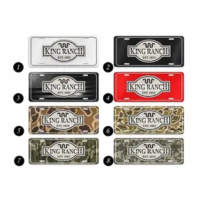 King Ranch Custom License Plate - Personalized with Name & Year - Unique Western Style Vanity Tag - Durable Aluminum Car Decor - Perfect Graduation Gift