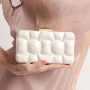 Luxe Ivory Acrylic Clutch – Urban Simplicity