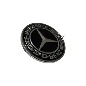 Mercedes-Benz C-class W205 Hood Badges Emblems - Black/Chrome