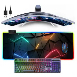28rgb Cool Mechanical Style Mouse Pad, Large Size, Made for Gaming, Colorful Office & Gaming Mouse Pad, Non-Slip Rubber, Washable Desk Protector, Ideal Gift