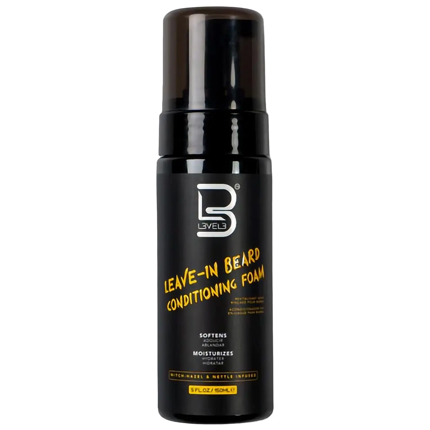 L3 Level 3 Leave In Beard Conditioner Foam - Lightweight Beard Hydrator, Softens and Moisturizes Facial Hair for a Smooth, Healthy Beard 5oz