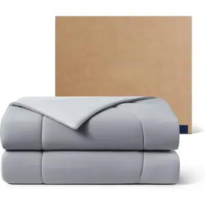 (R) Evercool(R) Cooling Comforter, / XL, Blanket for Hot Sleepers, All Season Bedding to Keep Cool for Night Sweats, Breathable Lightweight Blanket, 68"x90" Inches, Cool Gray