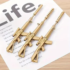 3 pieces, water-based machine gun shape gel pens, creative stationery, must-have for back to school, school supplies, writing pens