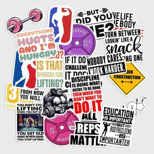 Sticker Pack 20 pcs Bodybuilding Stickers, Gym Strength Vinyl Decals