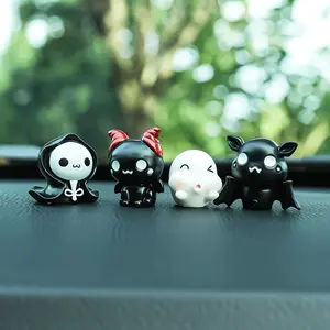 4-pack car decoration ornaments, Halloween decoration small objects, creative small ornaments, micro landscape creation