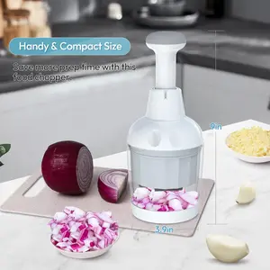 Pampered Chef Handheld Chopper – Vegetable, Garlic, Onion, & Nut Slicer for Kitchen