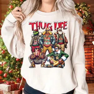 Thug Life Sweatshirt, Christmas Comedy Movies Friends Tshirt, Unisex Wear, Trending Xmas Tee