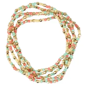 Peaches & Cream Bead Bracelet Set