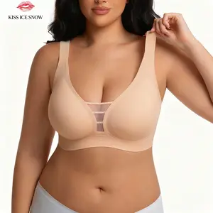 Women's Comfortable Everyday wear Wireless Bras, Deep V, Push Up, with Adjustable Straps & Sequin Embellishments TikTokShopJumpstartSale