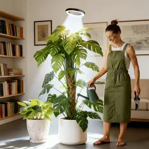 LED Grow Light, Plant Grow Lights Indoor, Height Adjustable Grow Light (10"-59") with Auto On/Off, Automatic, 3 Light Modes & 10 Brightness Settings, Upgraded Full Spectrum LED Plant Light for Bedroom, Living Room, Healthy Growth