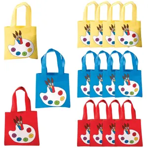 6" x 6" Mini Little Artist Nonwoven Tote Bags - 12 Pc.