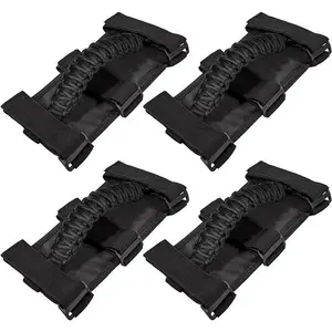 4 x Roll Bar Grab Handles Grip Handle for Jeep Wrangler JK JKU JL JLU TJ YJ Sports Sahara Freedom