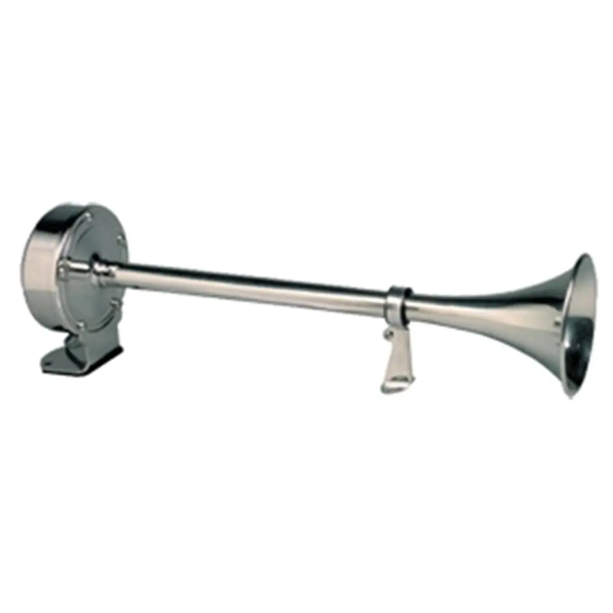 212 MAIN Ongaro Deluxe Stainless Steel Single Horn Airhorn - 12V Pre-Wired Power, 16.5inL x 4inW x 4.75inH, 5-Year Protection, No Rust, Fits Existing Hole Patterns, for Boats Up to 12m, Water Sports, 16-1/2"L X 4"W X 4-3/4"H