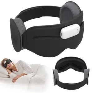Wireless Earbuds Sleep Eye Mask for Side Sleepers, Comfort Headband Sleeping Eye Cover, Portable Travel Music Speaker, Soft Breathable Night Sleep Headphones for Daily Rest & Trip