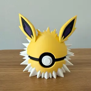 #0135 Jolteon Ball - Made to Order, Prismatic Eeveelution, 3D Printed Pokeball Figure, High-Quality PLA