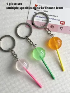 A multi-colored realistic lollipop keychain charm, Keychain Kawaii, suitable for daily wear, vacations, dates, and other occasions, and also a delightful little gift.