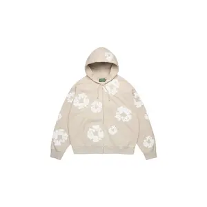 Cotton Wreath Zip Hoodie "Cream" DT613
