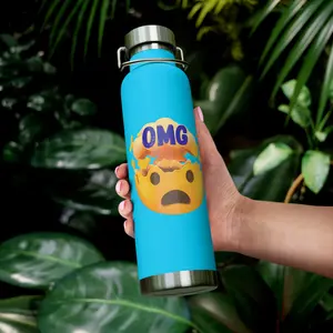Funny Insulated Water Bottle, OMG Emoji, Travel Mug, Gift for Friends, Sports Bottle, Birthday Present