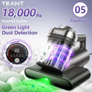 【Flash Sale】Teant Mattress Vacuum Cleaner(05)with Dust Sensor & Green Light Detection, 18kPa Suction + 33000 RPM Tapping, UV & Ultrasonic Dust Mite Removal, Aroma Tablet, Pet Hair Cleaner for Bed Sofa Baby Crib,summerwins