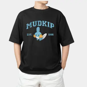 Pokemon MUDKIP Shirt, Pokemon Fans, Anime T-Shirt, Pokemon gifts for Fans, Cotton Fabric, Menswear Top