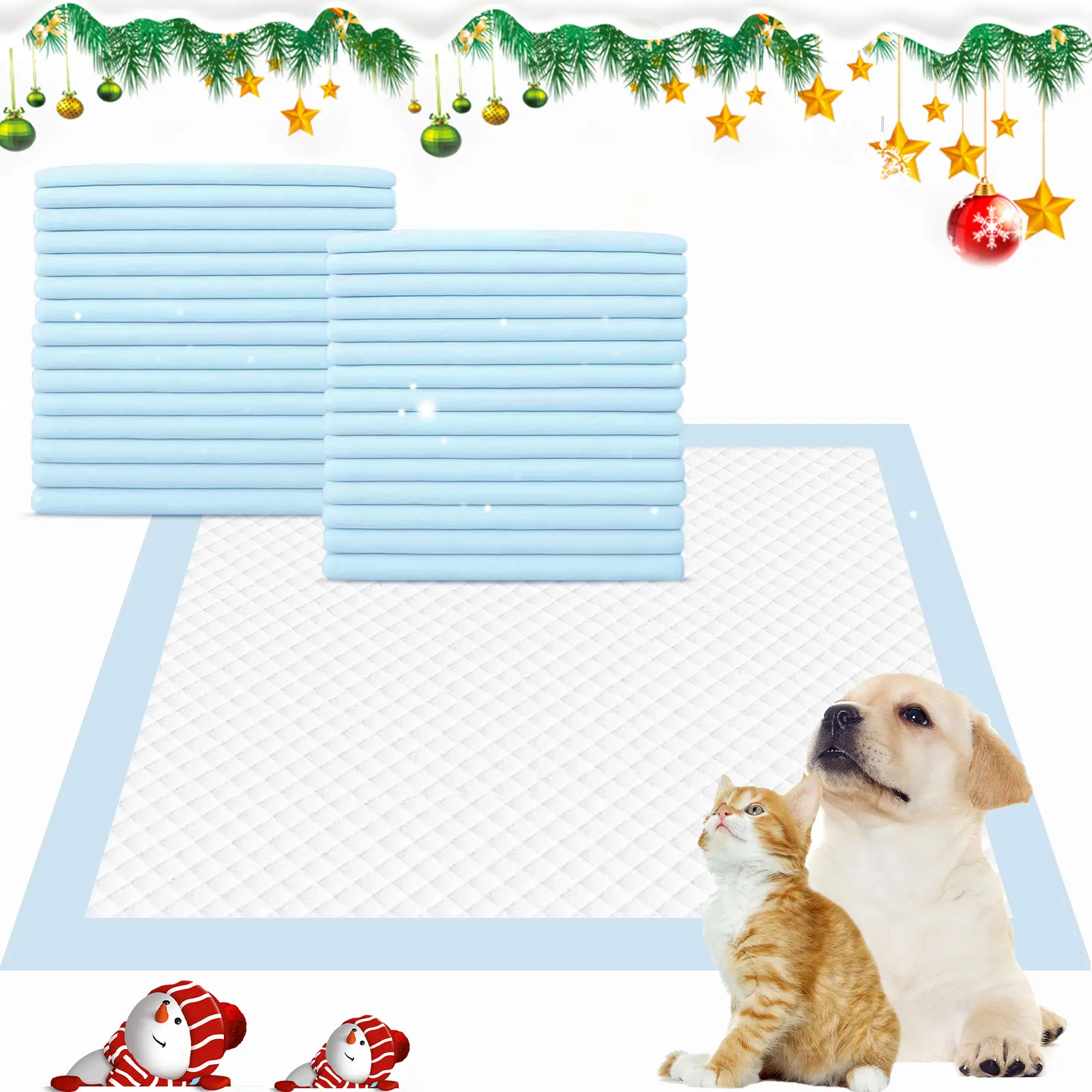 DCT Ultra-Absorbent Blue Puppy Pads - 100 Count Quick-Dry Leak-Proof Super Absorbent 22" x 22" Unscented Pet Pads for All Pets