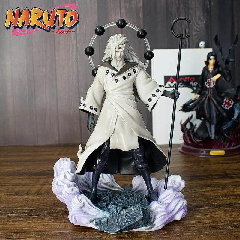 28CM Naruto Anime Figure Model Uchiha Madara Action Figure PVC Statue Collectible Kids Toys Gifts