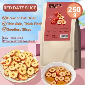 250g Premium Dried Red Jujube Slices,Sweet & Chewy Chinese Dates for Tea, Porridge & Snacking,Healthy Superfood Gift for Wellness Lovers