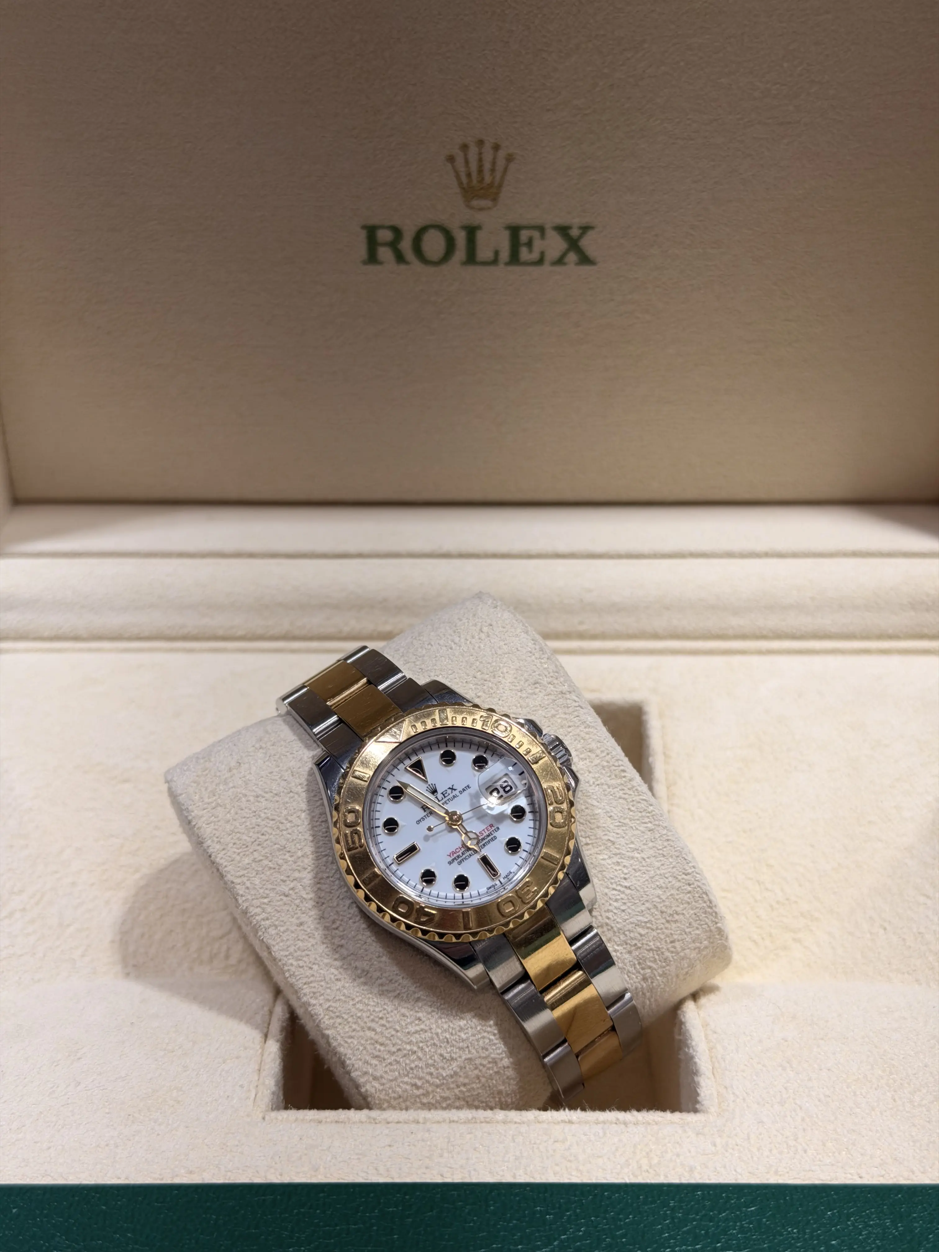 Rolex Yatch-Master 29 mm White Dial Oyster Bracelet Two Tone Watch