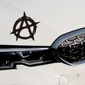 2PCS/SET  Anarchy Symbol Car Sticker for Car Body, Add Rebellious Attitude Logo to Your Car, A Personalized Item at the Forefront of Personality Fashion
