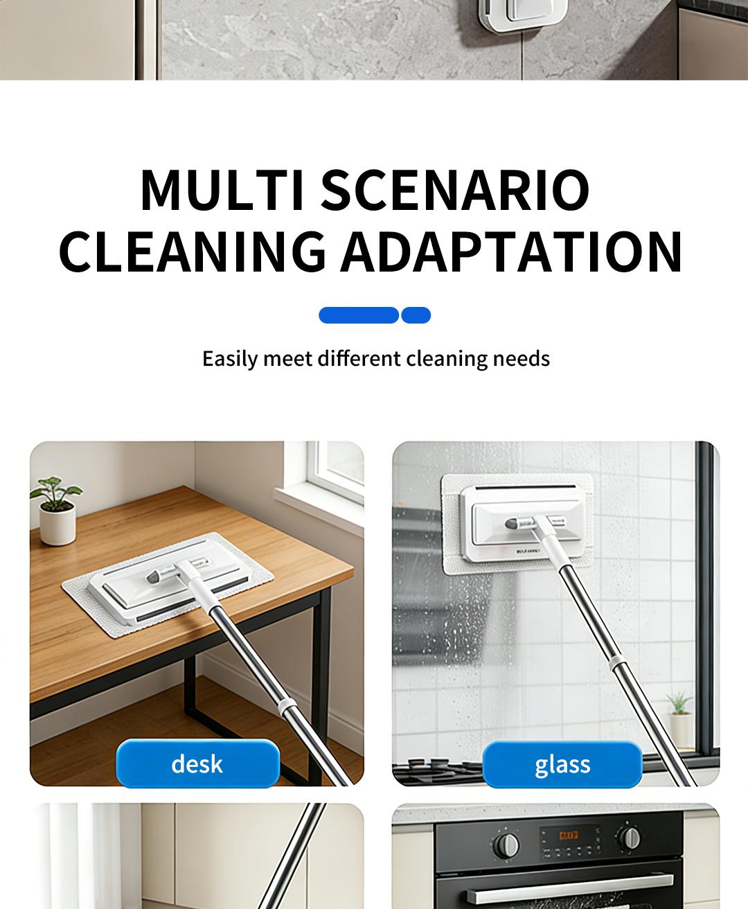 SOPAMI Disposable Dust Mop, Hands-Free Wet Dry Floor Cleaning Mop, Lazy Household Floor Cleaner With Replaceable Non-Woven Cleaning Pads For Home Hardwood Floors, Tile Floors