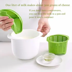 Cheese Making Tool Set with Mold, Silicone Cheese Tofu Press with Draining Feature, Easy to Use Home Cheese Kit in