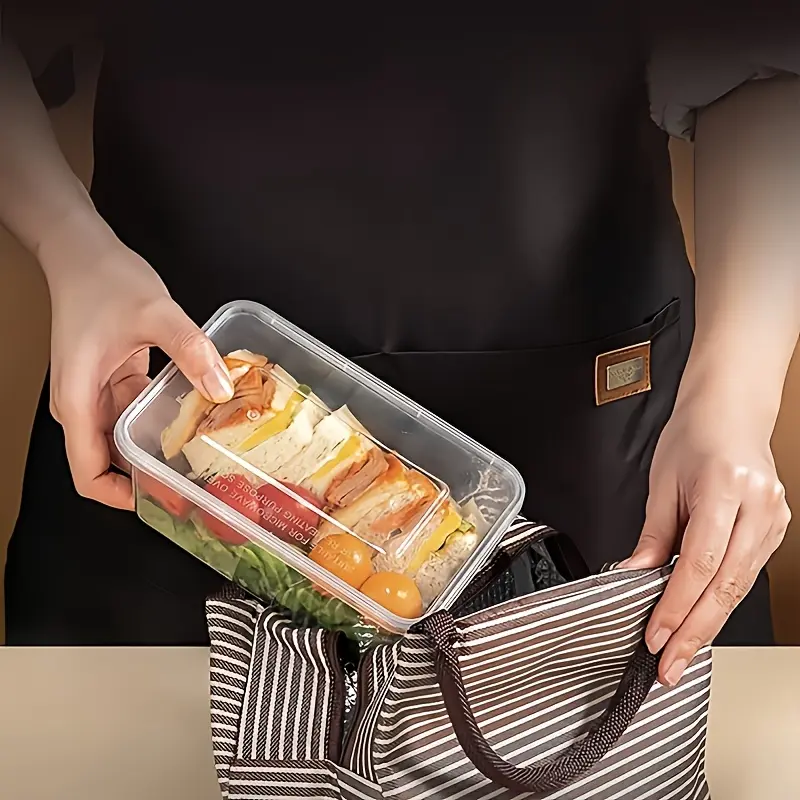 Meal Prep Made Easy! 50Pcs Clear Rectangular 26oz Meal Prep Containers, Stackable Leak Proof Disposable Bento Boxes, Microwaveable & Freezer Friendly for Takeout