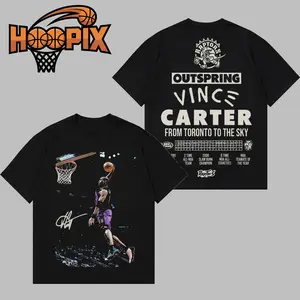 HOOPIX - Vince Carter Premium Cotton Hoodie T-Shirt (Made In USA), Vinsanity Fans Shirt, Game Day Outfits, Gift For Golden State Basketball Fans, Basketball Graphic Tee Hoodie